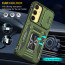 Vaku ® Samsung Galaxy A25 5G Aegis Armor Slide Camera Protection Magnetic Ring Holder Kickstand Back Cover