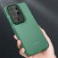 Vaku ® Samsung Galaxy S24 Ultra Rime Frosted Translucent Camera Protector Case with Built-in Stash Stand Back Cover