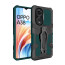 Vaku ® Oppo A38 Vanguard Military Grade Armor Case with Metal Belt Clip Kickstand Back Cover