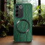 Vaku ® Vivo V27 5G Diamond Plume Pattern Magnetic Magsafe Matte Soft-Touch Texture Back Cover