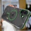 eller santé ® Apple iPhone 16 Vortex Magpro Gel Cushion Slim Fit Shockproof Certified Mag-Safe Crystal Clear Camera Metal Ring Back Cover