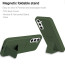 Vaku ® Samsung Galaxy S21 FE Harbor Grip Multi-Functional Magnetic Vertical & Horizontal Stand Case Silicon Back Cover