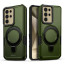 Vaku ® Samsung Galaxy S24 Ultra Astor Military Grade Armor Protective Case with Ring Bracket Kickstand Back cover