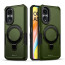 Vaku ® Oppo A58 Astor Military Grade Armor Protective Case with Ring Bracket Kickstand Back cover