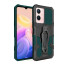 Vaku ® Vivo Y33s 5G Vanguard Military Grade Armor Case with Metal Belt Clip Kickstand Back Cover