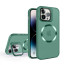 Vaku ® Apple iPhone 14 Pro Max Rime Frosted Magnetic Magpro Translucent Camera Protector Case with Built-in Stash Stand Back Cover