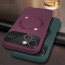 Vaku ® Apple iPhone 15 Premium Polarized Leather Texture Full Lens Protection Silicon Back Cover Case
