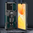 Vaku ® Vivo V25 5G Vanguard Military Grade Armor Case with Metal Belt Clip Kickstand Back Cover