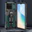 Vaku ® Vivo Y21 Vanguard Military Grade Armor Case with Metal Belt Clip Kickstand Back Cover