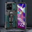 Vaku ® Vivo Y22 Vanguard Military Grade Armor Case with Metal Belt Clip Kickstand Back Cover