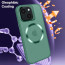 Vaku ® Apple iPhone 15 Rime Frosted Magnetic Magpro Translucent Camera Protector Case with Built-in Stash Stand Back Cover