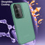 Vaku ® Samsung Galaxy A24 4G Rime Frosted Translucent Camera Protector Case with Built-in Stash Stand Back Cover