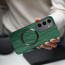 Vaku ® Samsung Galaxy S24 Diamond Plume Pattern Magnetic Magsafe Matte Soft-Touch Texture Back Cover