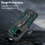 Vaku ® Vivo Y22 Vanguard Military Grade Armor Case with Metal Belt Clip Kickstand Back Cover