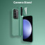 Vaku ® Samsung Galaxy S23 Rime Frosted Translucent Camera Protector Case with Built-in Stash Stand Back Cover