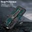 Vaku ® Oppo A38 Vanguard Military Grade Armor Case with Metal Belt Clip Kickstand Back Cover
