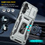Vaku ® Samsung Galaxy A15 5G Aegis Armor Slide Camera Protection Magnetic Ring Holder Kickstand Back Cover