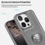 Vaku ® Apple iPhone 16 Pro Regal Shield Metal Lion Engraved Leather Protective Back Cover
