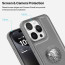 Vaku ® Apple iPhone 15 Pro Regal Shield Metal Lion Engraved Leather Protective Back Cover