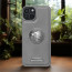 Vaku ® Apple iPhone 15 Plus Regal Shield Metal Lion Engraved Leather Protective Back Cover