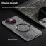 Vaku ® Vivo V30e 5G Diamond Plume Pattern Magnetic Magsafe Matte Soft-Touch Texture Back Cover