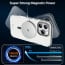Vaku Luxos ® Apple iPhone 16 Pro Max Vortex Magpro Gel Cushion Slim Fit Shockproof Certified Mag-Safe Crystal Clear Camera Metal Ring Back Cover