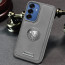 Vaku ® Samsung Galaxy S25 Regal Shield Metal Lion Engraved Leather Protective Back Cover