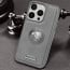 Vaku ® Apple iPhone 16 Pro Max Regal Shield Metal Lion Engraved Leather Protective Back Cover