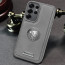 Vaku ® Samsung Galaxy S25 Ultra Regal Shield Metal Lion Engraved Leather Protective Back Cover