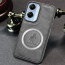 Vaku ® Vivo V29e 5G Astrid Luxury PU Leather Electroplated Magnetic Magsafe Shockproof Bumper Protective Back Cover