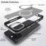 Vaku Luxos ® Apple iPhone 16 Pro Elemento MagPro Drop Protection Shockproof Certified Mag-Safe Guard Corner Frosted Back Cover
