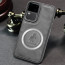 Vaku ® Vivo V30 5G Astrid Luxury PU Leather Electroplated Magnetic Magsafe Shockproof Bumper Protective Back Cover