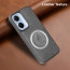 Vaku ® Vivo V29e 5G Astrid Luxury PU Leather Electroplated Magnetic Magsafe Shockproof Bumper Protective Back Cover
