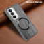 Vaku ® Oppo Reno12 5G Diamond Plume Pattern Magnetic Magsafe Matte Soft-Touch Texture Back Cover