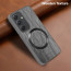 Vaku ® Samsung Galaxy S24 FE Diamond Plume Pattern Magnetic Magsafe Matte Soft-Touch Texture Back Cover