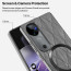 Vaku ® Vivo V40 5G Diamond Plume Pattern Magnetic Magsafe Matte Soft-Touch Texture Back Cover