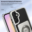 Vaku Luxos ® Samsung Galaxy S23 FE Axion Armor Military Grade Protective Case with Magnetic Ring Holder Kickstand Back Cover