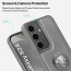 Vaku ® Samsung Galaxy S24 Regal Shield Metal Lion Engraved Leather Protective Back Cover