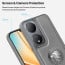 Vaku ® Vivo Y100 5G Regal Shield Metal Lion Engraved Leather Protective Back Cover