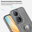 Vaku ® Vivo Y100A 5G Regal Shield Metal Lion Engraved Leather Protective Back Cover