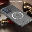 Vaku ® Vivo V23 5G Astrid Luxury PU Leather Electroplated Magnetic Magsafe Shockproof Bumper Protective Back Cover