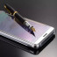 Vaku ® Samsung Galaxy Note 4 Mate Smart Awakening Mirror Folio Metal Electroplated PC Flip Cover