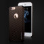 WUW ® Apple iPhone 6 / 6S Carbon Fiber Finish Ultra-Light & Thin Logo Display Grip Back Cover