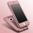i-Paky ® Apple iPhone 5 / 5S / SE 360 Full Protection Metallic Finish 3-in-1 Ultra-thin Slim Front Case + Tempered + Back Cover