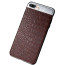 Comma ® Apple iPhone 8 Plus Luxurious Crocodile Leather Metallic Structural Shine Finish Back Cover