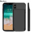 Rock ® iPhone X Battery Case Top TPU Material High Power 6,000 mAh Wire-Less Battery Case Black