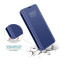 Vaku ® Redmi Note 9S Mate Smart Awakening Mirror Folio Metal Electroplated PC Flip Cover