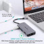 Eller Sante ® 9-in-1 USB Type-C Hub Adapter with HDMI, Thunderbolt 3, 2 x USB 3.0, USB-C , SD and MicroSD Card Reader for Macbook Air & Macbook Pro