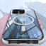 Vaku Luxos ® Apple iPhone 15 Pro Max Vortex Magpro Gel Cushion Slim Fit Shockproof Crystal Clear Camera Metal Ring Certified Mag-Safe Back Cover