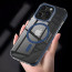 Vaku Luxos ® Apple iPhone 15 Pro Vortex Magpro Gel Cushion Slim Fit Shockproof Crystal Clear Camera Metal Ring Certified Mag-Safe Back Cover